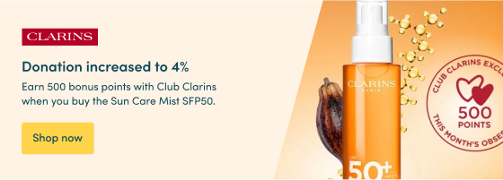 Earn 500 bonus points with Club Clarins when you buy the Sun Care Mist SFP50.